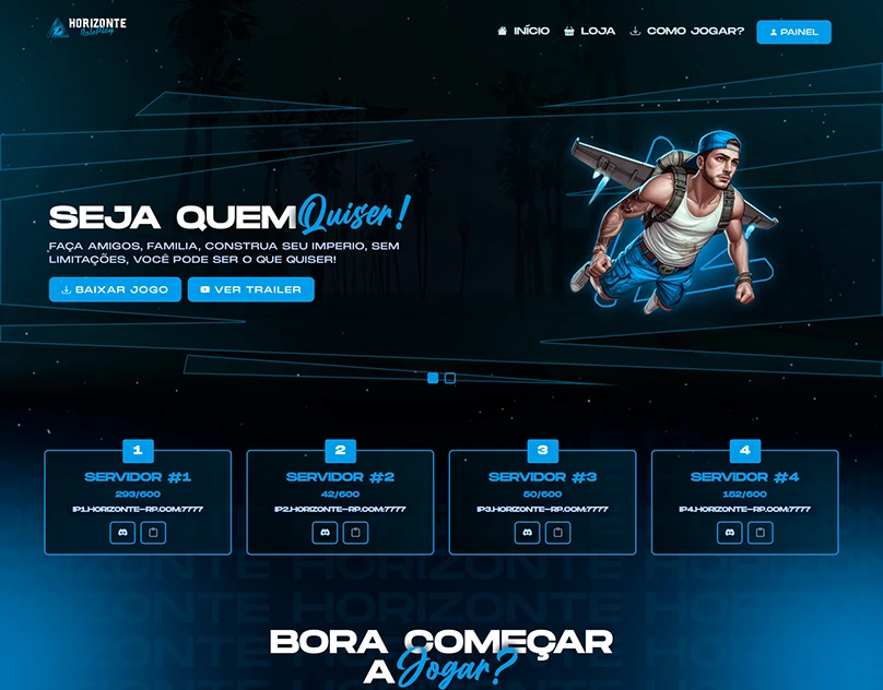 Horizonte Roleplay - Website Design 2024